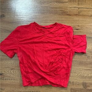 Missguided Vibrant Red Short Sleeve Tee